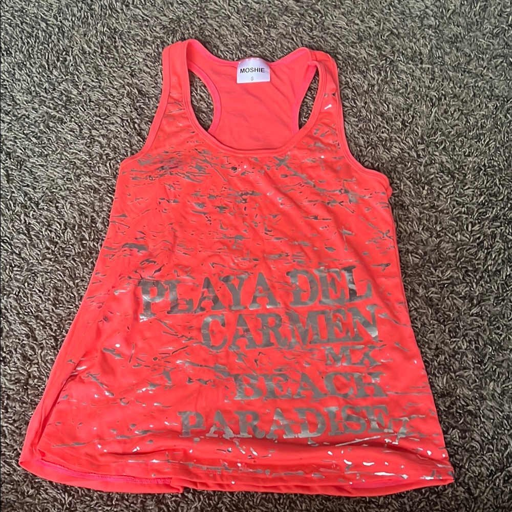 Moshie Coral Graphic Tank Top